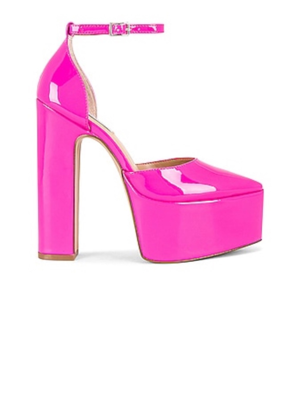 NWT Steve Madden Prompt  Hot Pink Patent Platform Heels